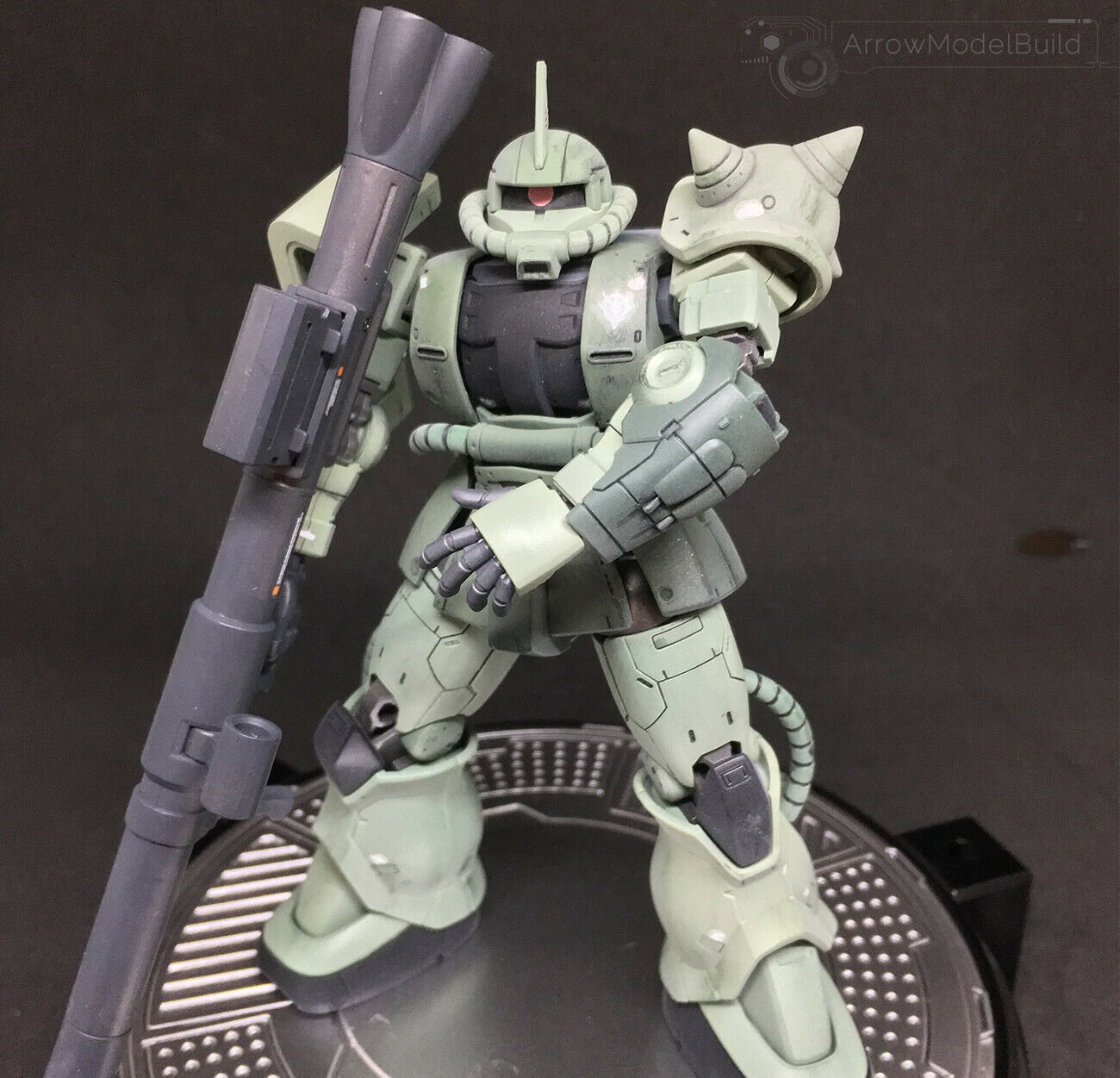 ArrowModelBuild Zaku Type C/ C-5 (Weathering) Built & Painted HG 1/144 Model Kit