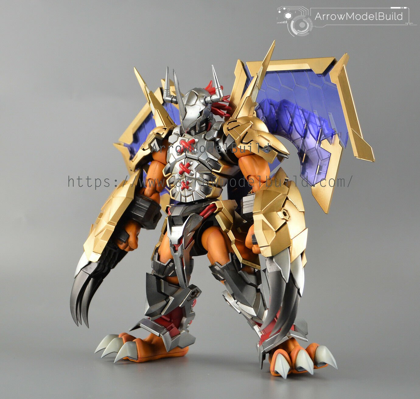 ArrowModelBuild Wargreymon Amplified Light Weathering Built & Painted Model Kit