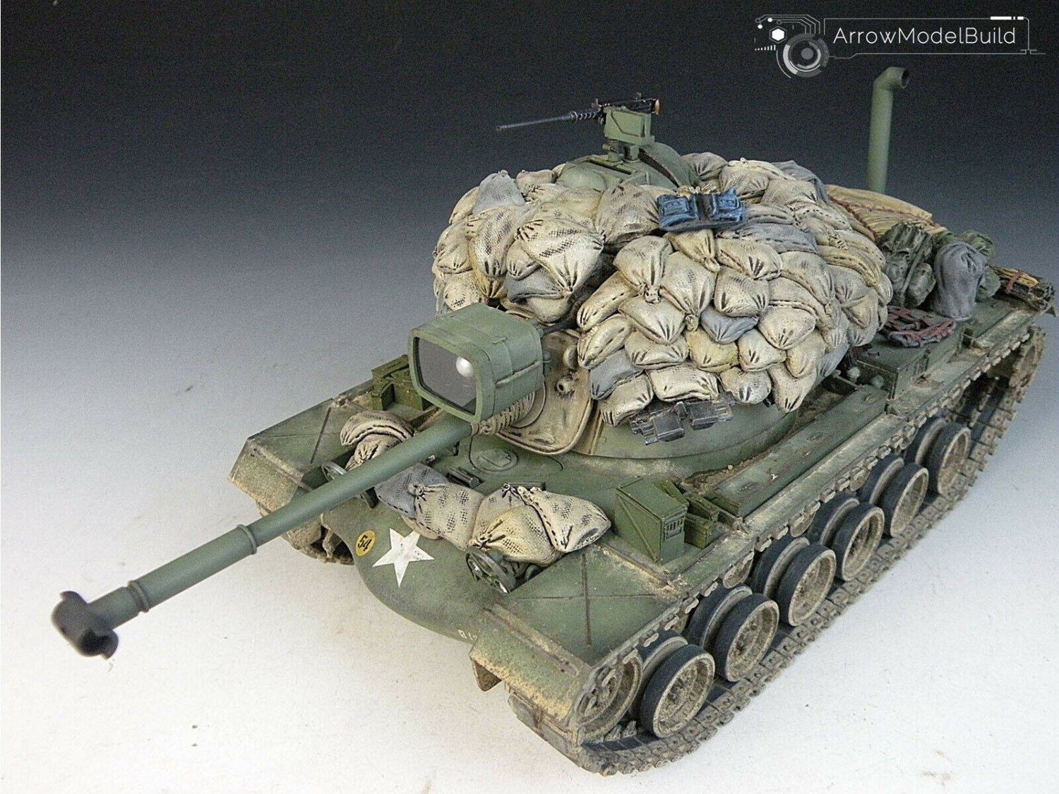 ArrowModelBuild M48A3 Patton Medium Tank Built & Painted 1/35 Model Kit