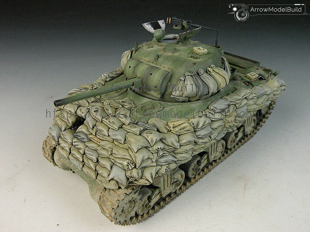 ArrowModelBuild ShermanTank Sandbag Hull Built & Painted 1/35 Model Kit