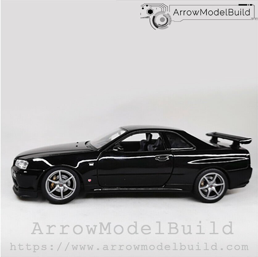 ArrowModelBuild Nissan R34 (Black) Built & Painted 1/24 Model Kit