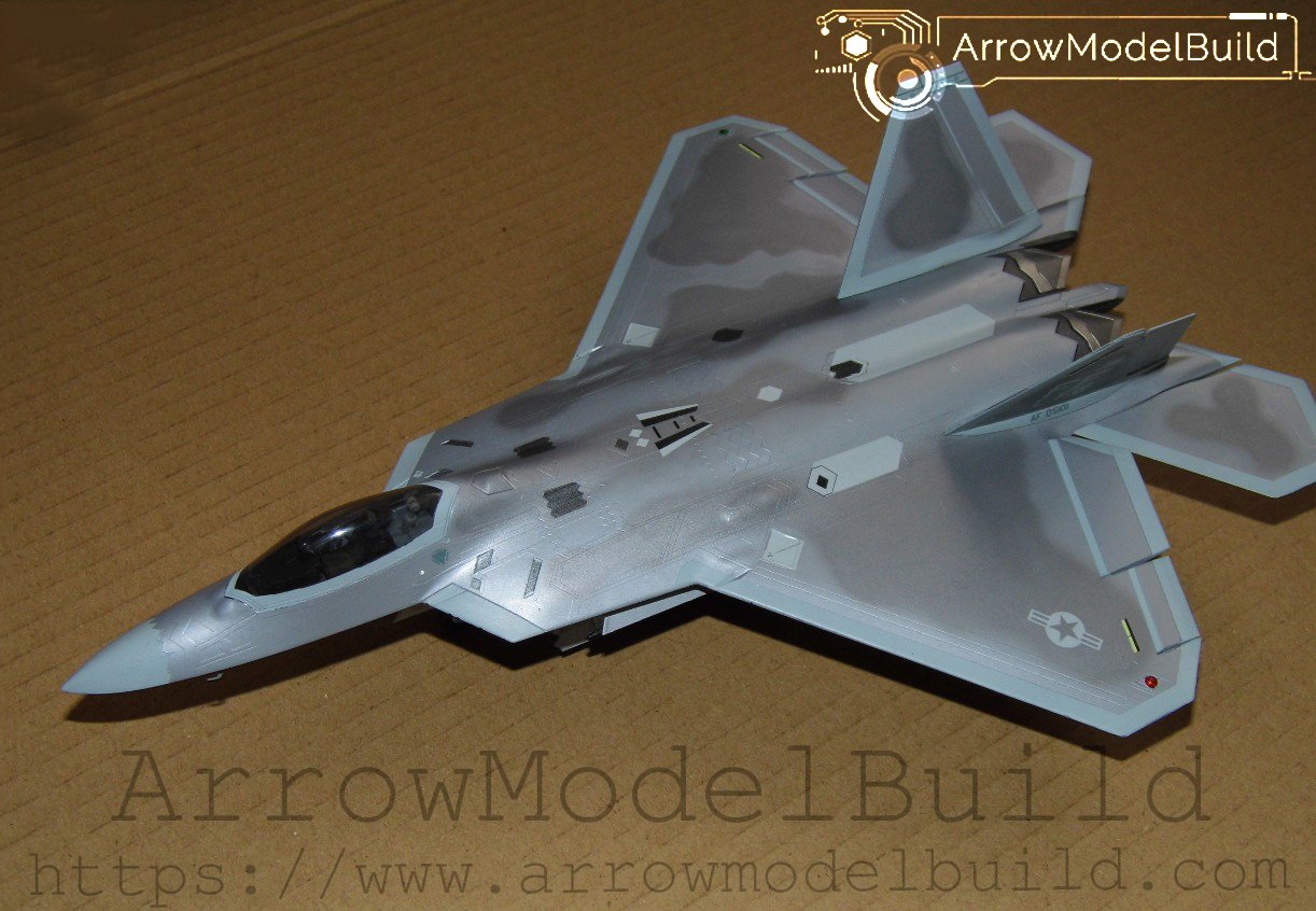 ArrowModelBuild F22 Raptor Fighter Built & Painted 1/72 Model Kit
