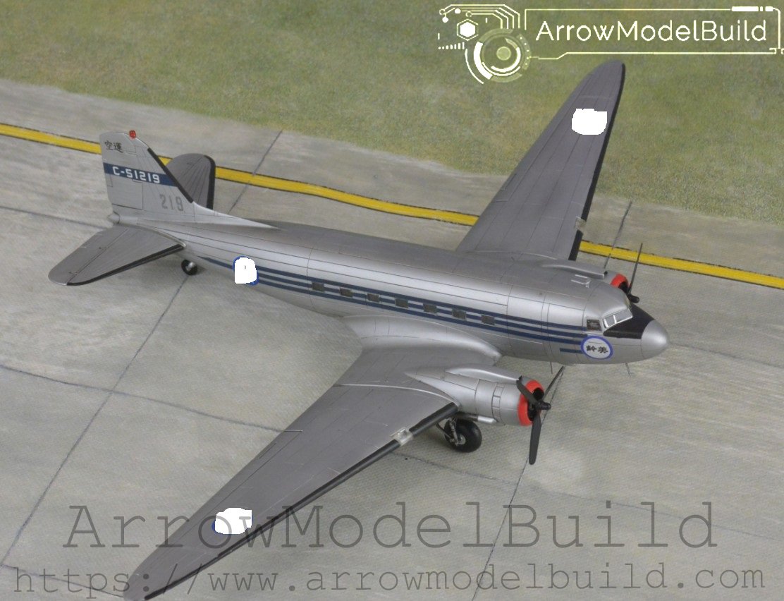 ArrowModelBuild C-47 Meiling Transport Aircraft Built & Painted 1/72 Model Kit