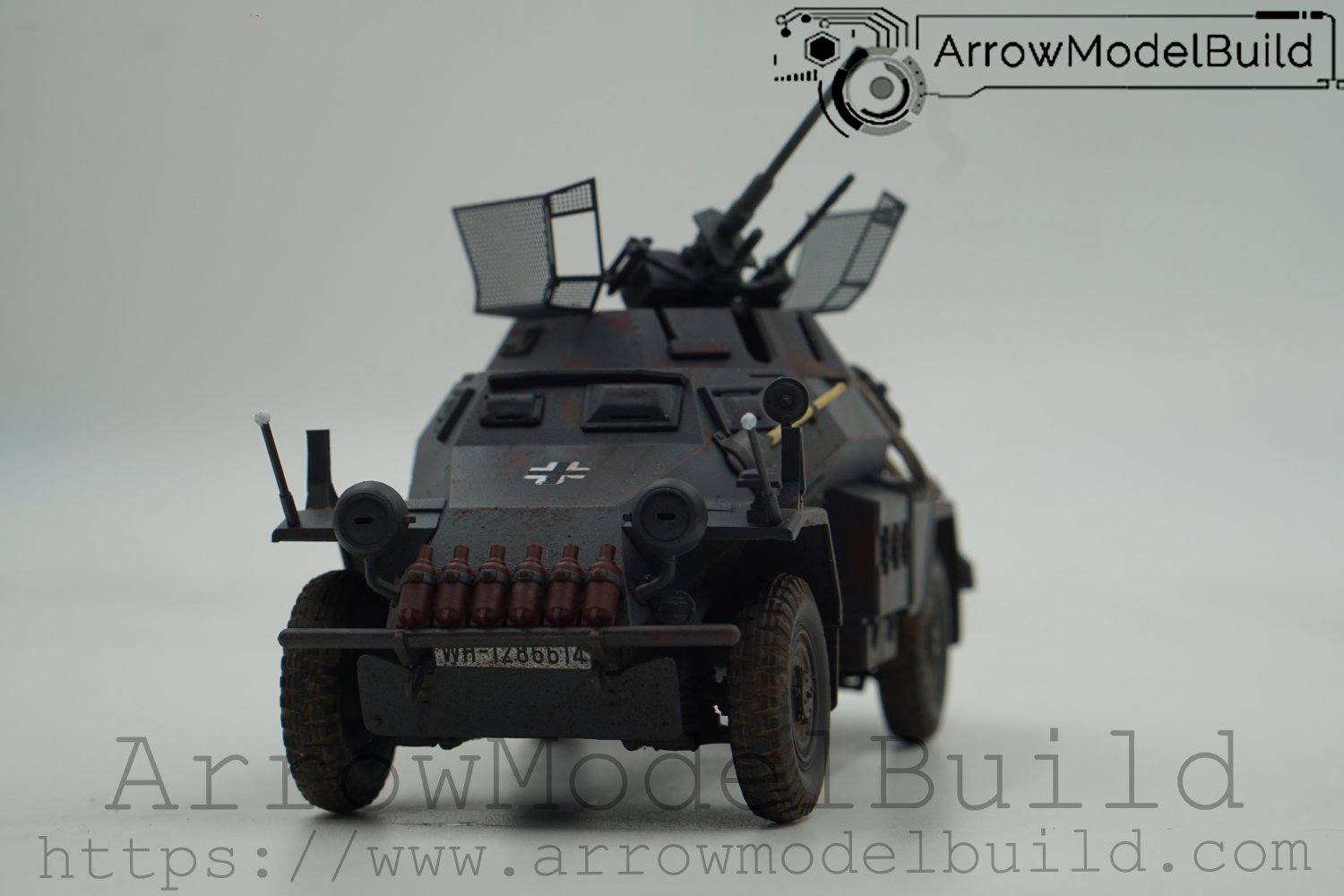 ArrowModelBuild Sd.Kfz222 Armored Vehicle Built & Painted 1/35 Model Kit