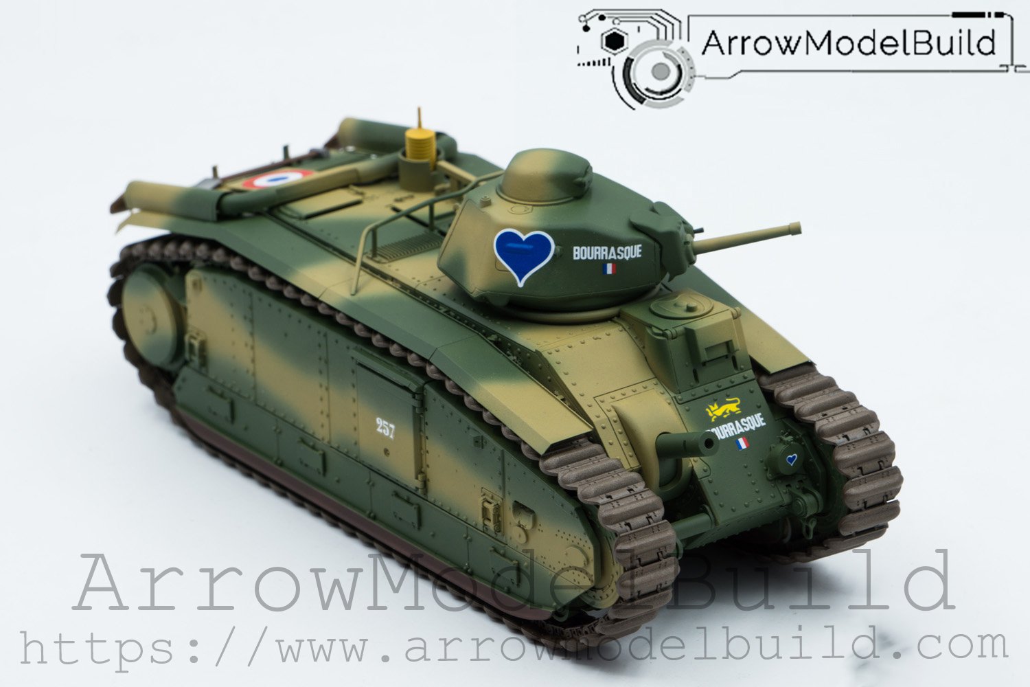 ArrowModelBuild French Char B1 Bis Heavy Tank Built & Painted 1/35 Model Kit