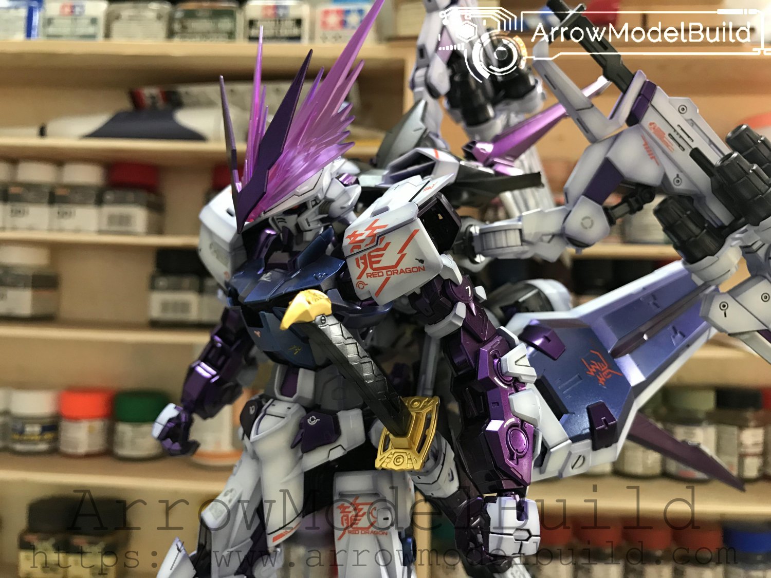 ArrowModelBuild Astray Red Dragon (Purple) Built & Painted MG 1/100 Model Kit