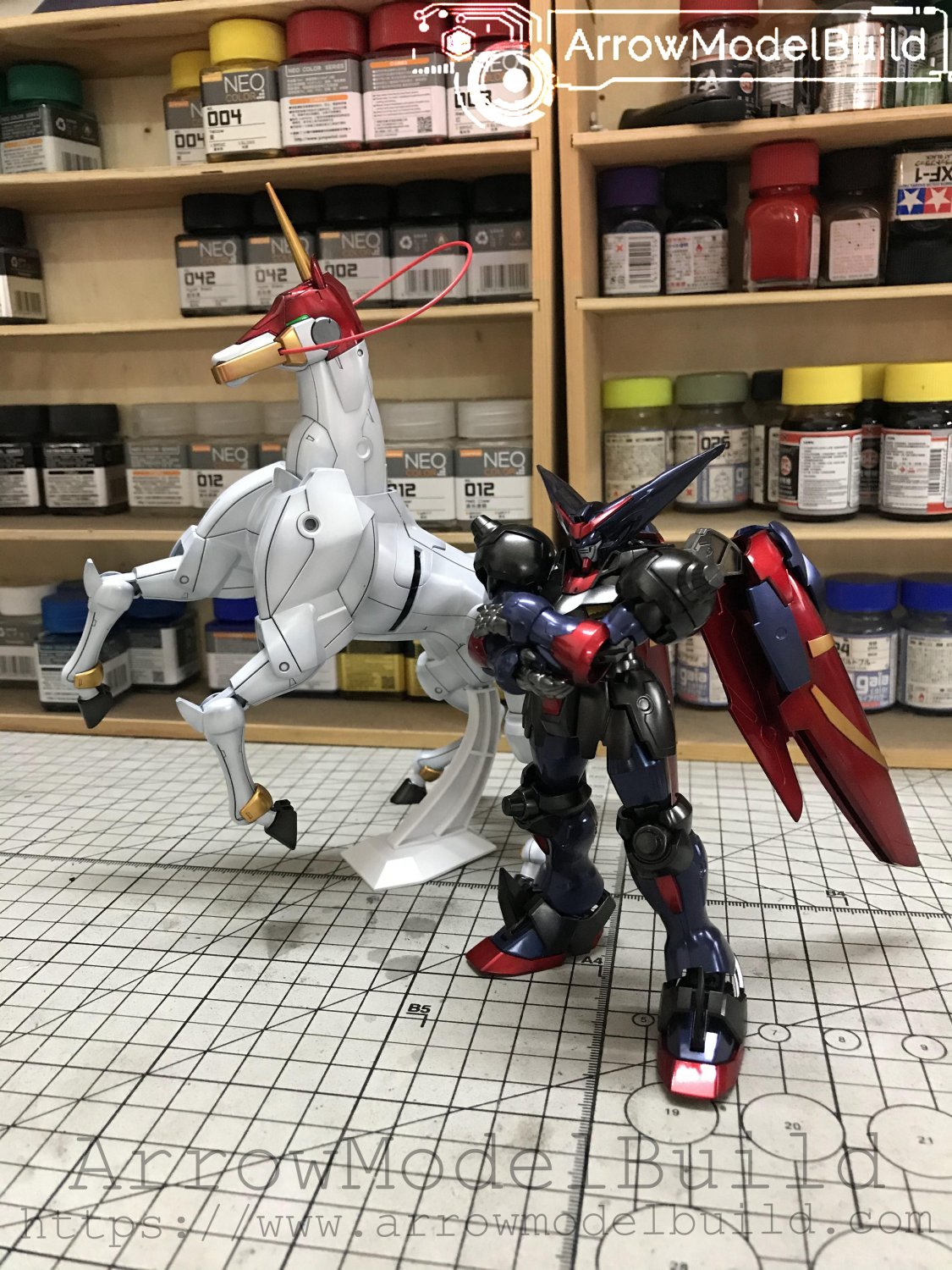 ArrowModelBuild Grand Master Gundam with Fuunsaiki Built & Painted HG 1/144 Model Kit
