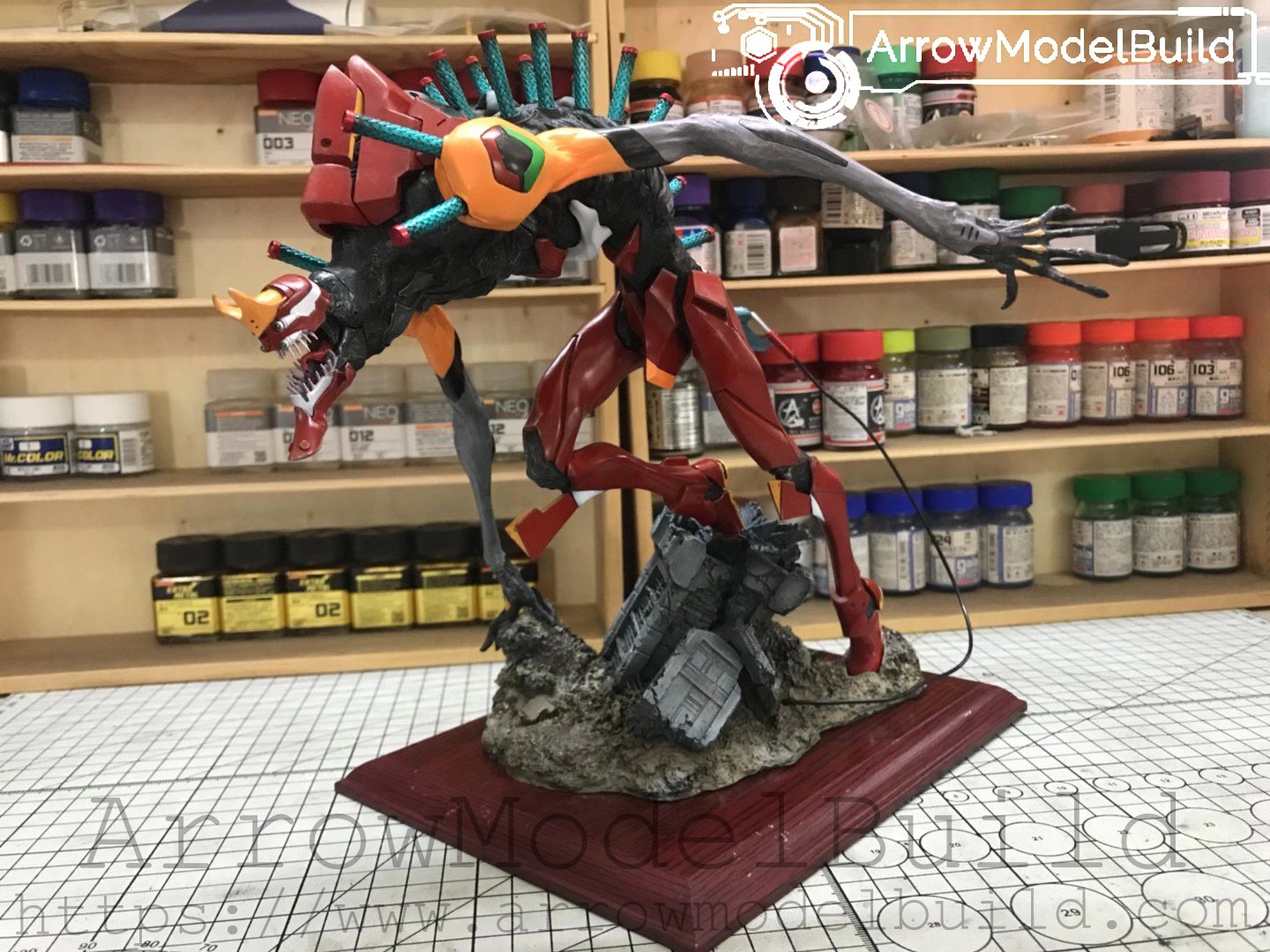 ArrowModelBuild Evangelion Unit 02 (Beast) Built & Painted RG 1/144 Model Kit