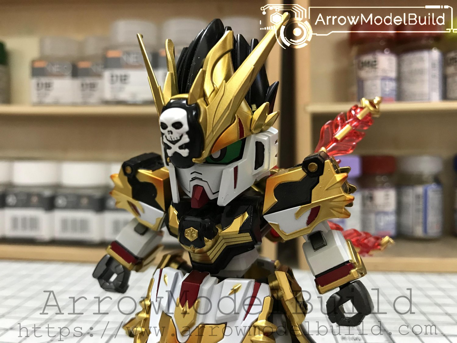 ArrowModelBuild Gan Ning Crossbone Gundam Built & Painted SD Model Kit