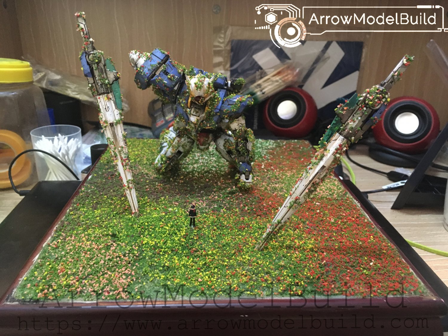 ArrowModelBuild Gundam 00 Ending Battle Scene Built & Painted MG 1/100 Model Kit