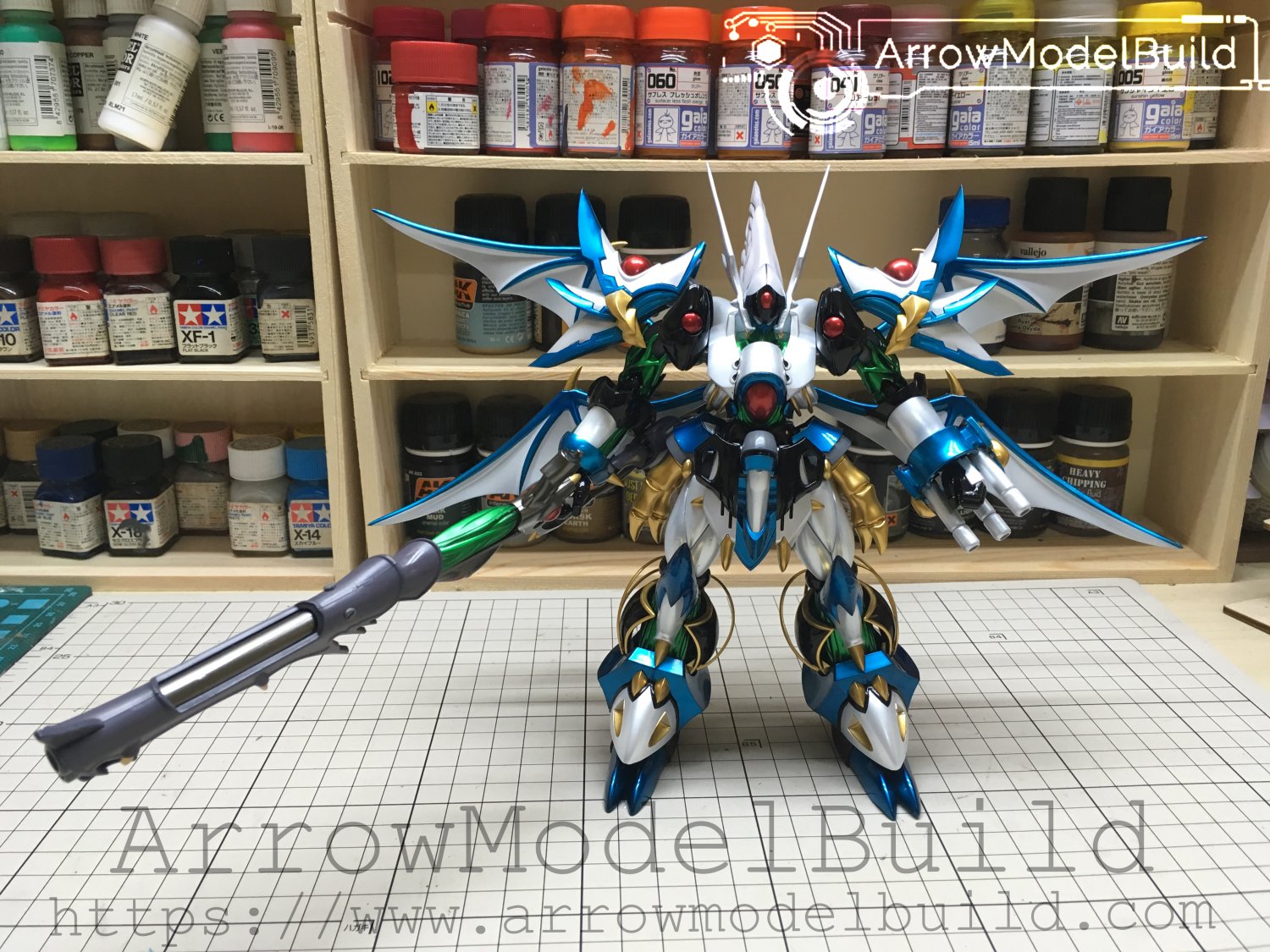 ArrowModelBuild Kotobukiya Rein Weissritter (Metal Color) Built & Painted 1/100 Model Kit