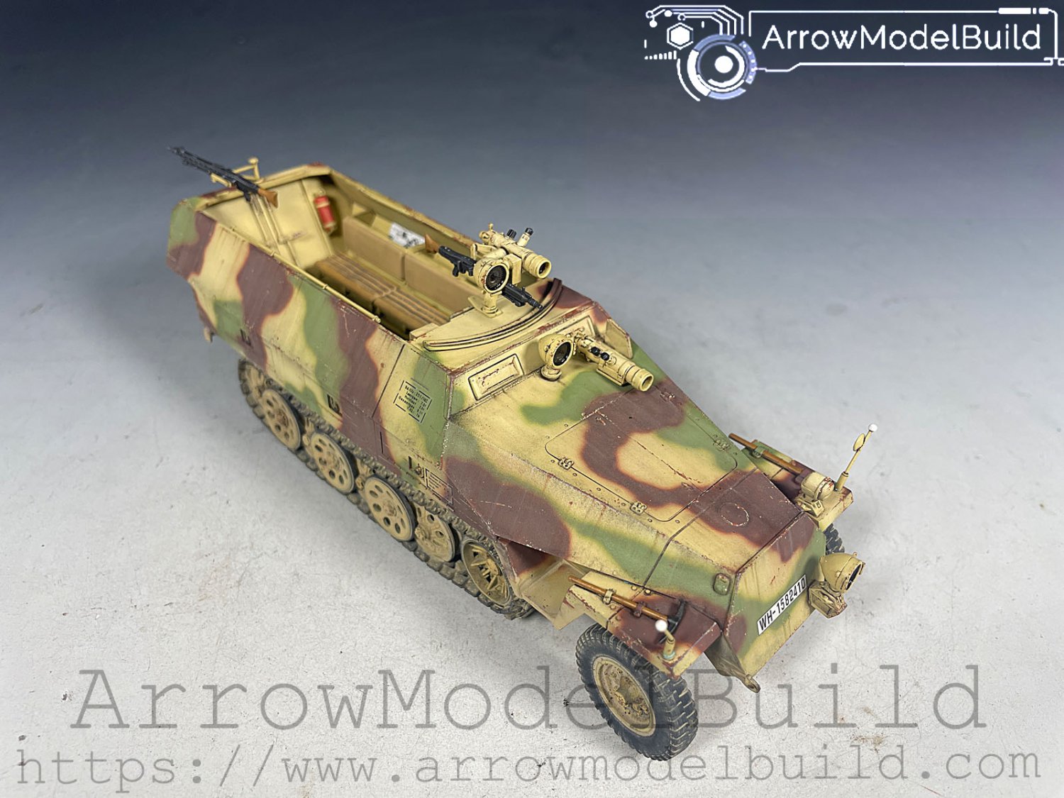 ArrowModelBuild Sd.Kfz. 251 Armored Vehicle with Night Vision Built & Painted 1/35 Model Kit
