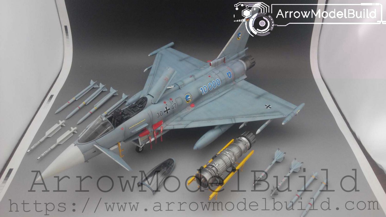 ArrowModelBuild EF-2000 Typhoon Fighter Built & Painted 1/72 Model Kit