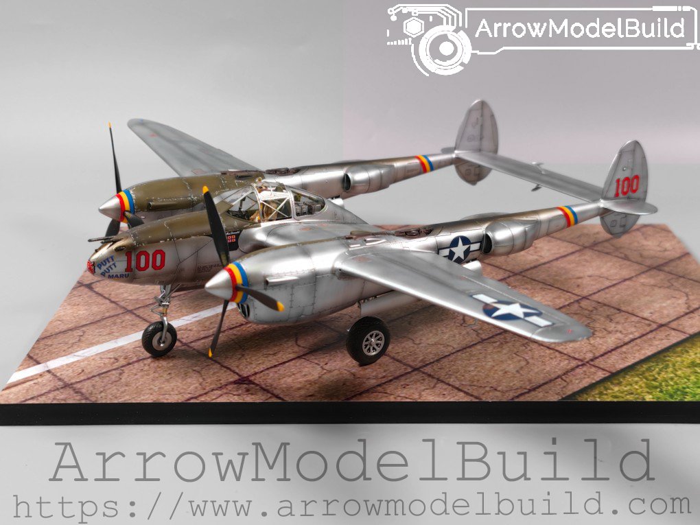 ArrowModelBuild Lockheed P-38J Lightning Built & Painted 1/48 Model Kit