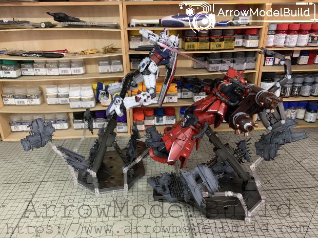 ArrowModelBuild Zaku & Armor Gundam Battle Built & Painted MG 1/100 Model Kit