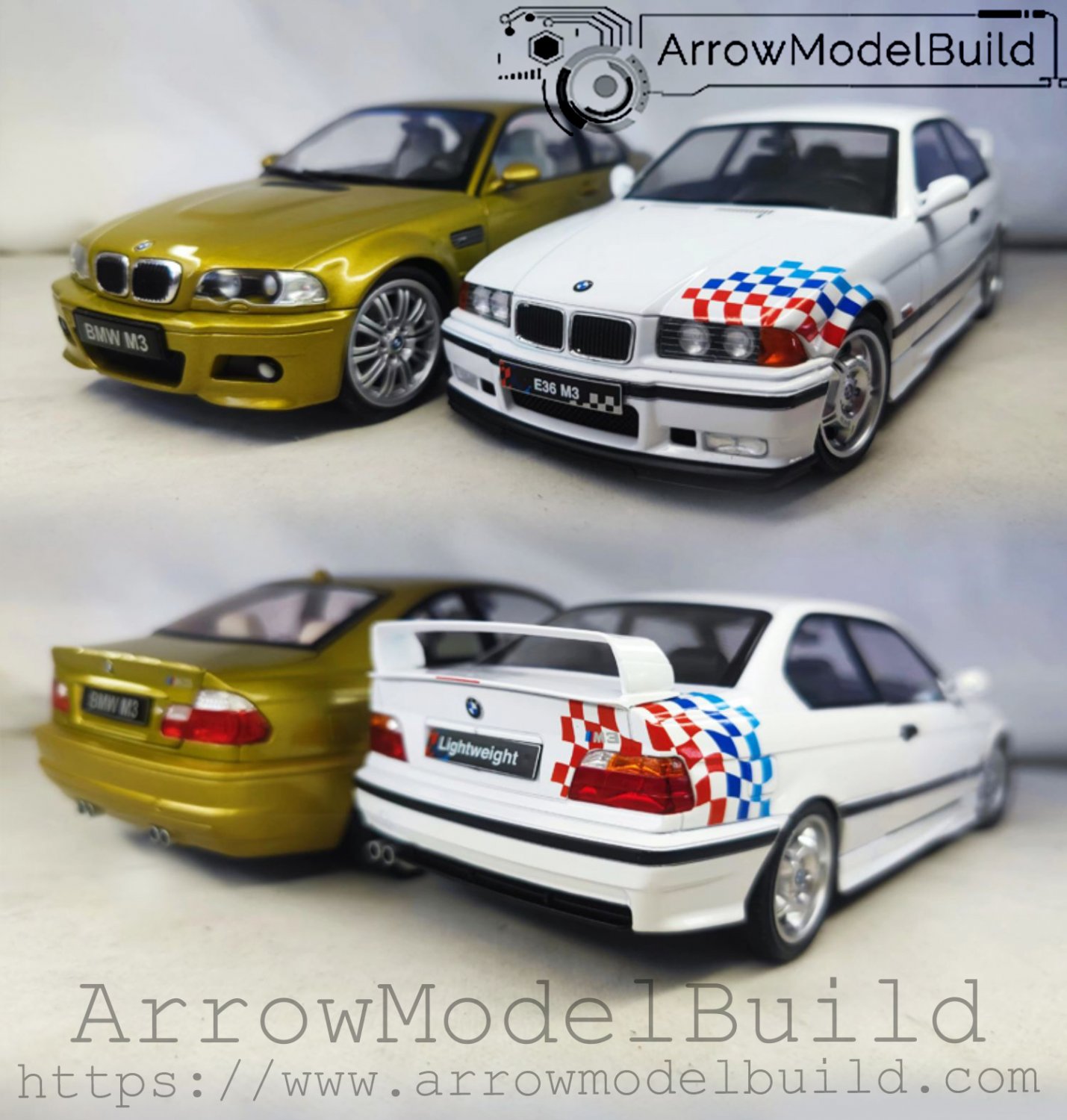 ArrowModelBuild BMW M3 E46 (Phoenix Gold) Built & Painted 1/18 Model Kit