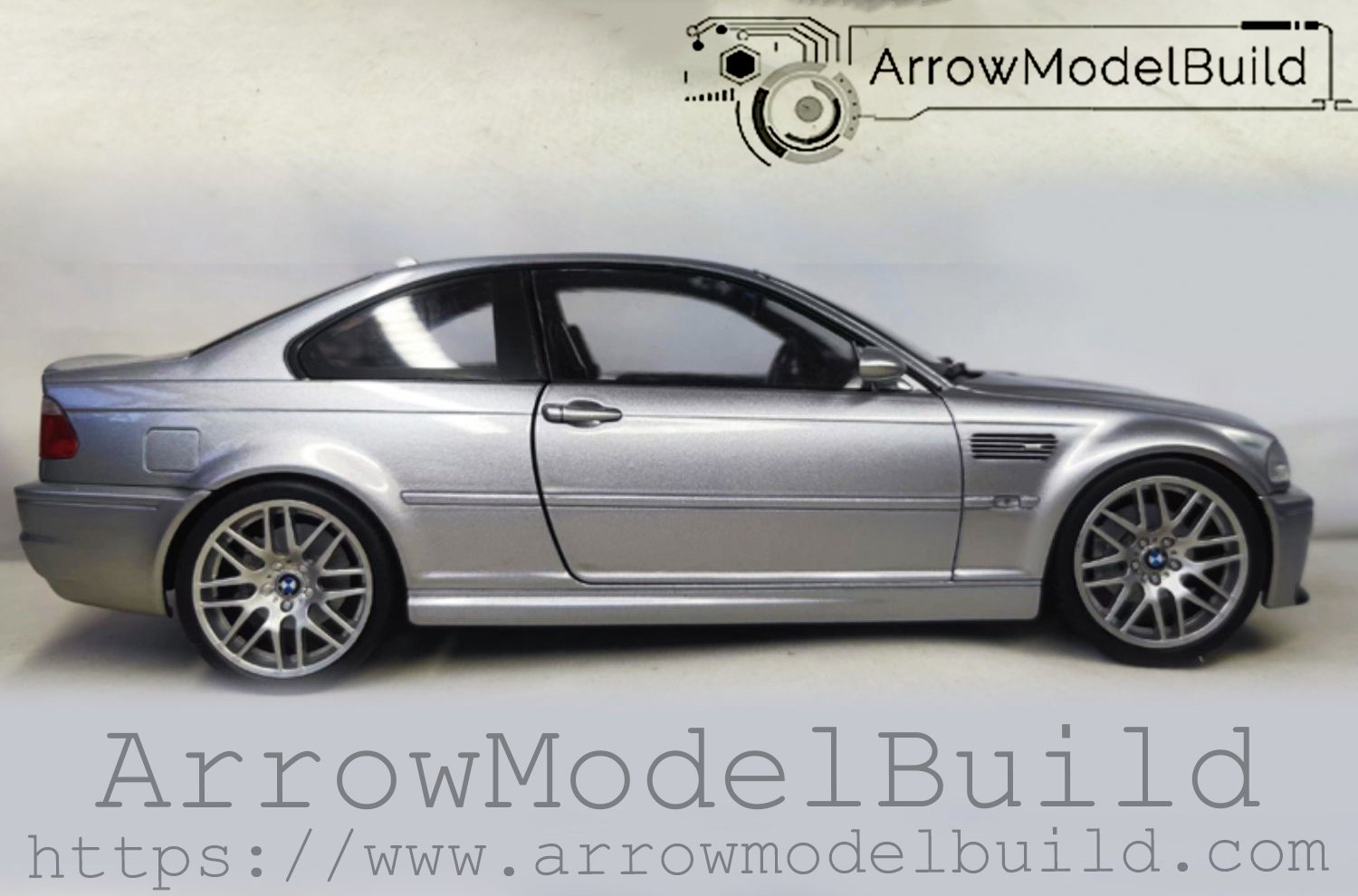 ArrowModelBuild BMW M3 E46 (Titanium Silver) Built & Painted 1/18 Model Kit