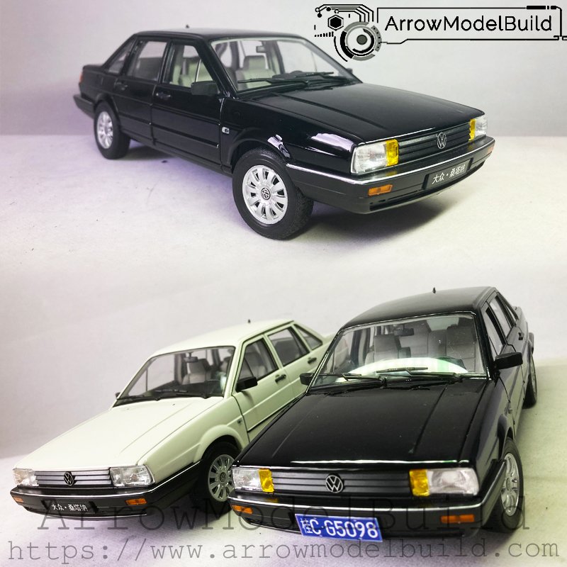 ArrowModelBuild Volkswagen Santana (Black) Built & Painted Car 1/18 Model Kit