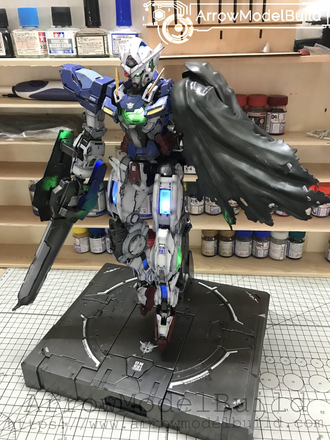 ArrowModelBuild Gundam Exia (Damaged Version) Built & Painted PG 1/60 Model Kit