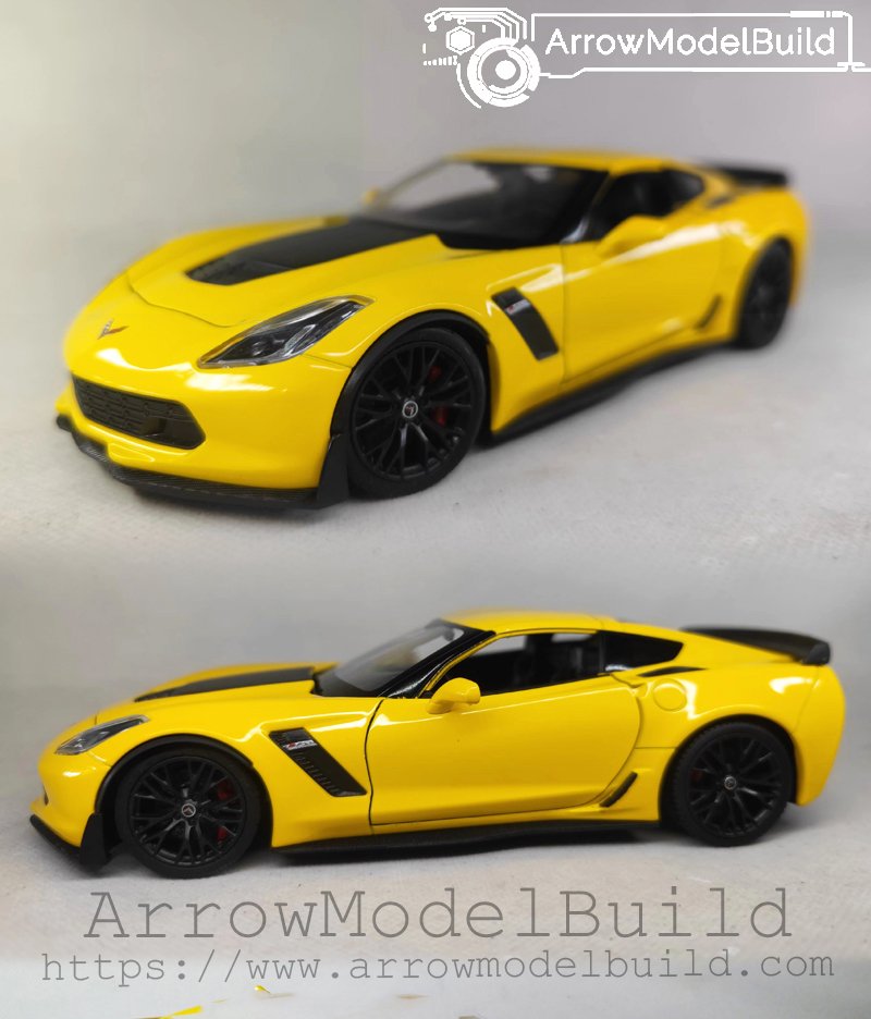 ArrowModelBuild Chevrolet Corvette 2019 (Speed Yellow) Built & Painted 1/24 Model Kit