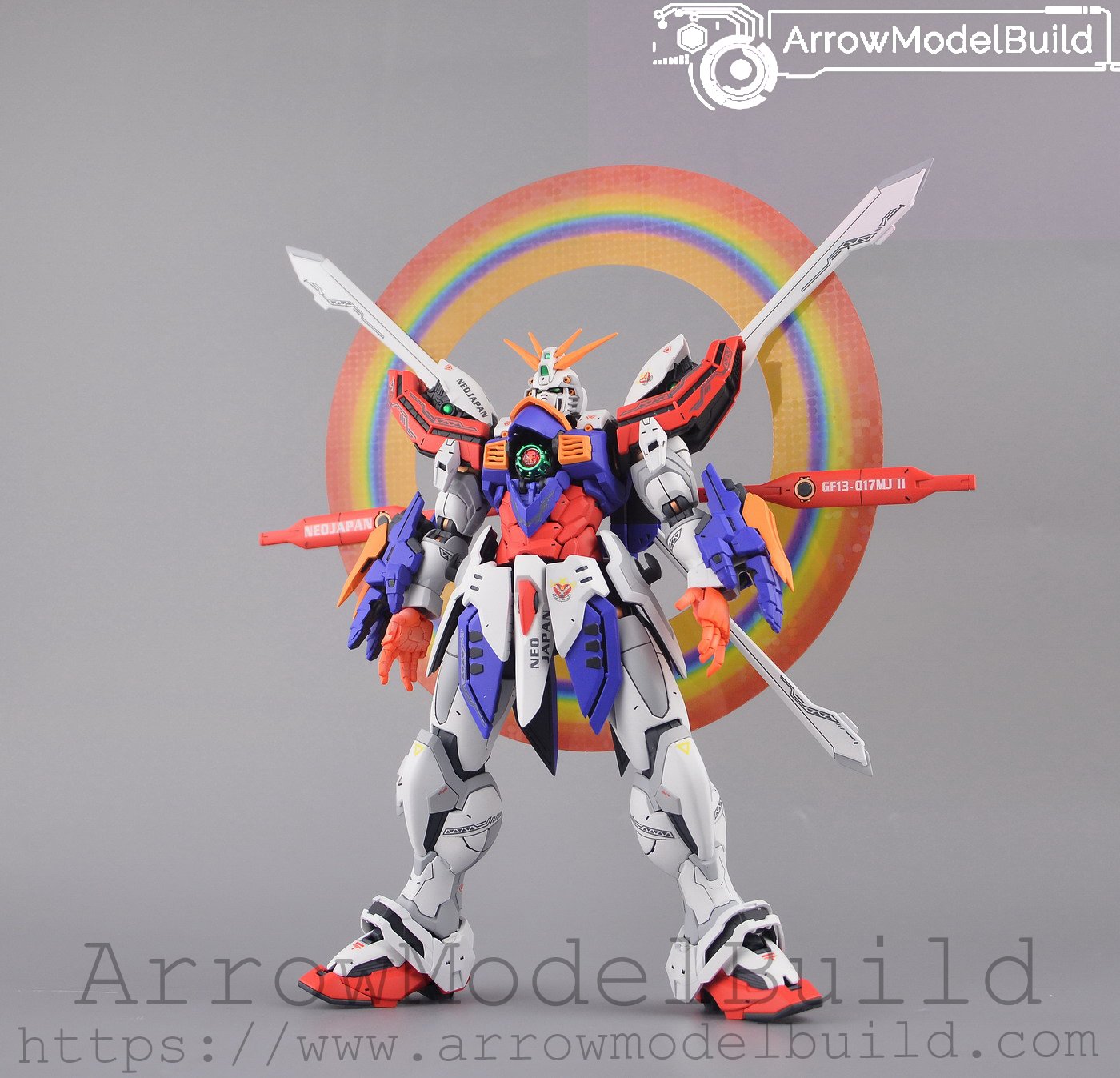 ArrowModelBuild God Gundam (Custom Color) Built & Painted HIRM 1/100 Model Kit
