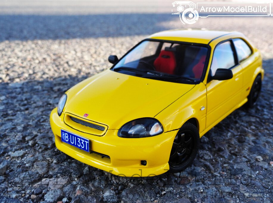 ArrowModelBuild Honda Civic (Canary Yellow) Built & Painted 1/24 Model Kit