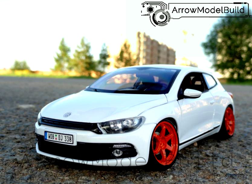 ArrowModelBuild Volkswagen Scirocco (Red Orange Wheel) Built & Painted 1/24 Model Kit