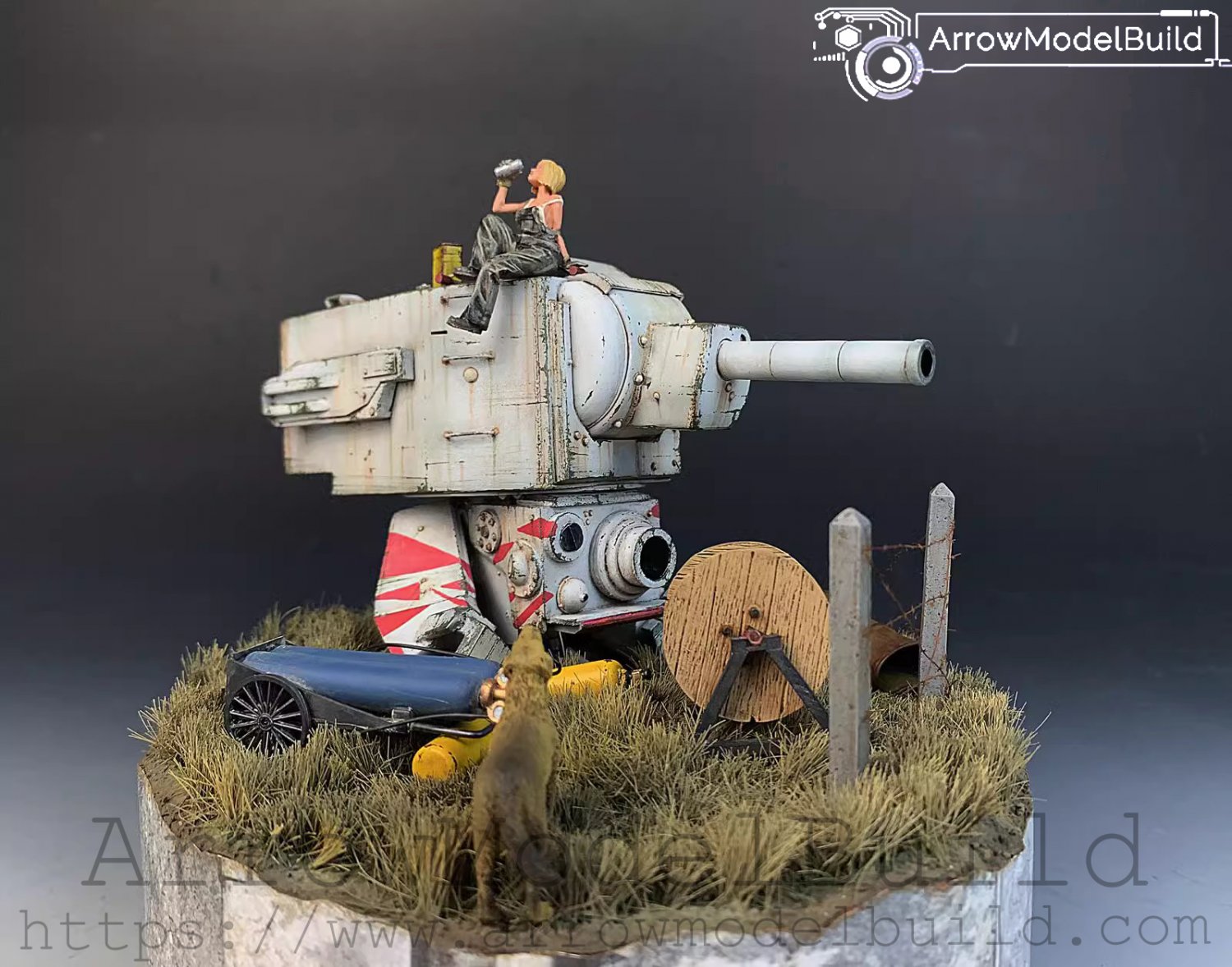 ArrowModelBuild KV2 Tank Vehicle Built & Painted 1/35 Model Kit