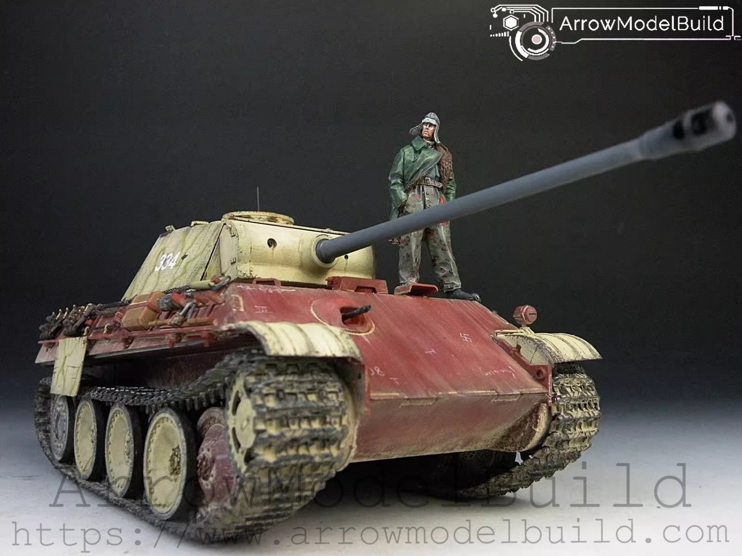ArrowModelBuild Leopard G Tank Vehicle Built & Painted 1/35 Model Kit