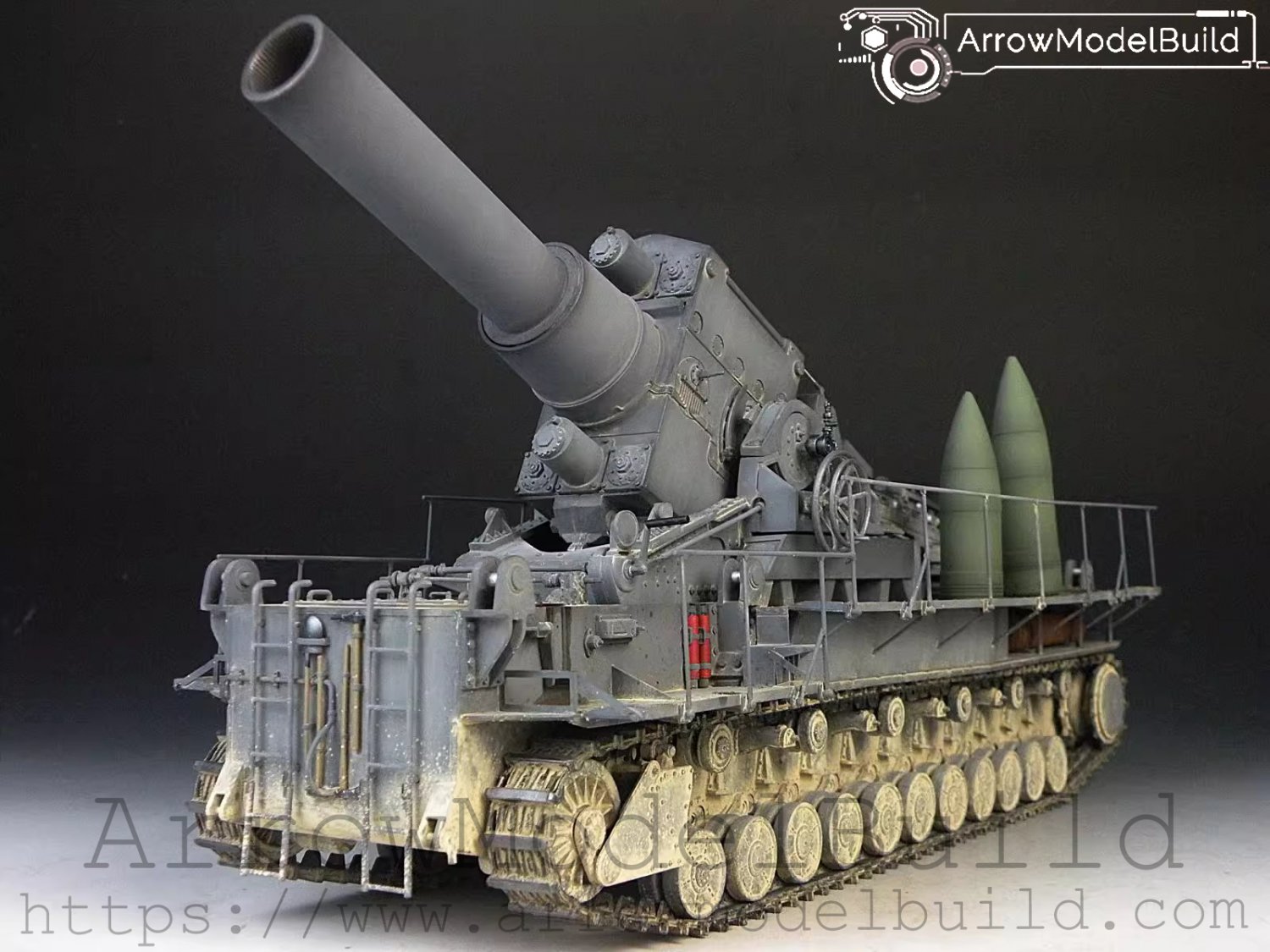 ArrowModelBuild Trumpeter Carl Heavy Cannon Tank Vehicle Built & Painted 1/35 Model Kit