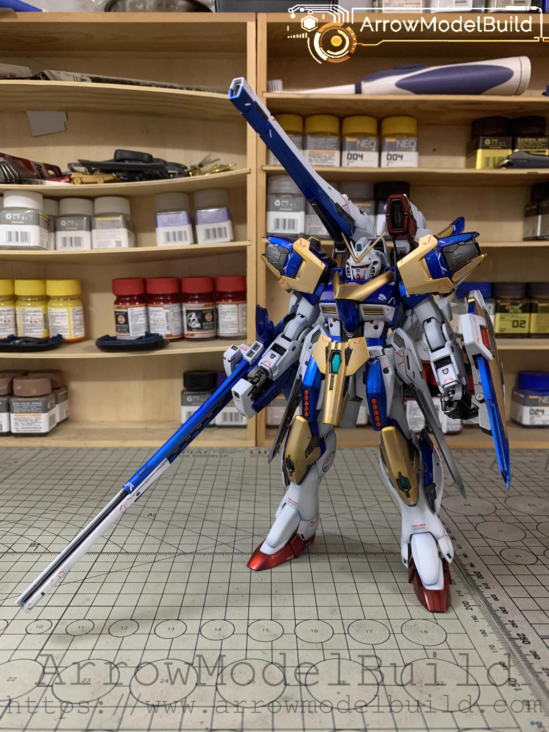 ArrowModelBuild V2 Gundam AB (Light Shaping) Built & Painted MG 1/100 Model Kit