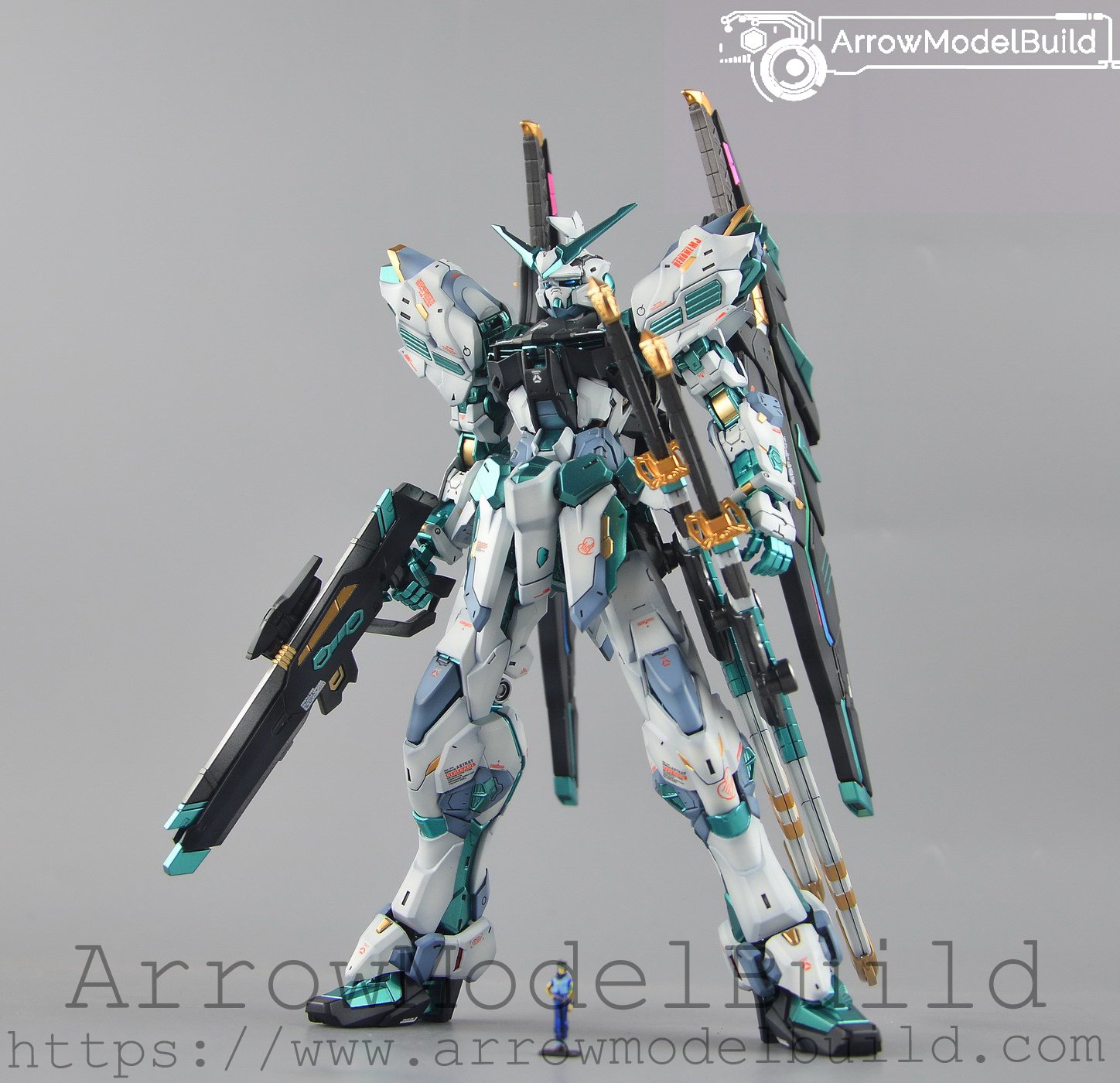 ArrowModelBuild Gundam Astray Green Frame w/ Mars Jacket Built & Painted MG 1/100 Model Kit
