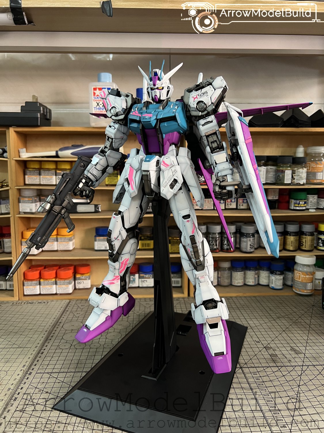 ArrowModelBuild Perfect Strike Gundam (Custom Cyber Color ) Built & Painted PG 1/60 Model Kit