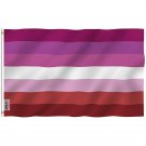 Fly Breeze Lesbian Pride Flag with Brass Grommets 3X5Ft Banner USA Polyester