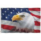 Fly Breeze US Bald Eagle Decorative Flag with Brass Grommets 3X5Ft Banner USA Polyester