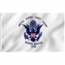 Fly Breeze US Coast Guard Flag with Brass Grommets 3X5Ft Banner USA Polyester