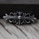 S925 Sterling Silver Retro punk style cross Brooch jewelry Chrome Hearts Brooches
