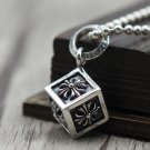 S925 Sterling Silver Square cross dice Pendant-Chrome Hearts Silver jewelry