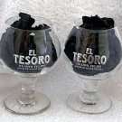 2 New El Tesoro Tequila De Don Felipe 6 oz Stemmed Snifter Cocktail Glasses