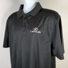 Lexus Polo Mens Large Black Embroidered 100% Polyester