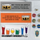 Bell's Brewery Craft Beer Lot Stickers Tattoo Pinback Buton Celebrate Diversity Bell's Brewery Craft Beer Lot Stickers Tattoo Pinback Buton Celebrate Diversity