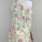 Womens Handmade Cotton Kitchen Apron Smock Floral Flowers Pastel