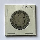 1915 D Barber Half Dollar