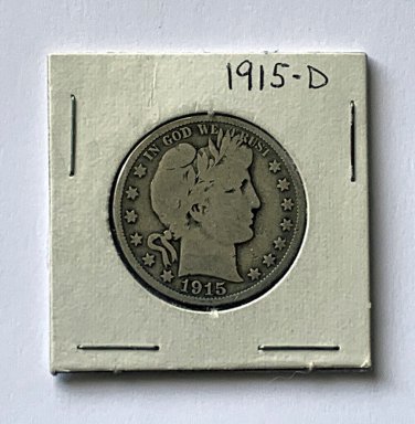 1915 D Barber Half Dollar