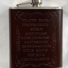 New Stainless Steel Leather Flask 7 oz Mountains Pilatus Eiger Monch Rigi Kulm New Stainless Steel Leather Flask 7 oz Mountains Pilatus Eiger Monch Rigi Kulm