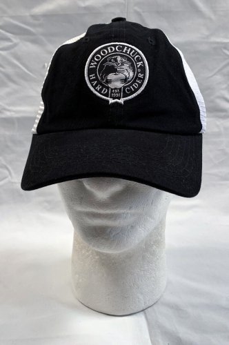 New Woodchuck Hard Cider Baseball Trucker Hat Mens Black Embroidered Snapback