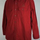 Ducks Unlimited Flannel Button Down Shirt Large Red Embroidered Logo Pockets