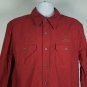 Ducks Unlimited Flannel Button Down Shirt Large Red Embroidered Logo Pockets