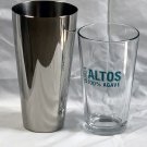 New Olmeca Altos 100% Agave Tequila Margarita Pint Glass & Steel Shaker Cup