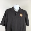 Pabst Brewing Beer Since 1844 Embroidered Polo Golf Shirt Mens XL Black Cotton